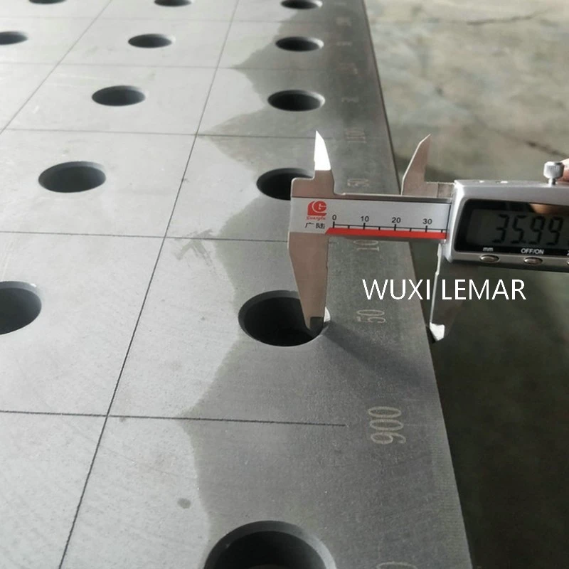 Welding table top with holes Welding table top with holes